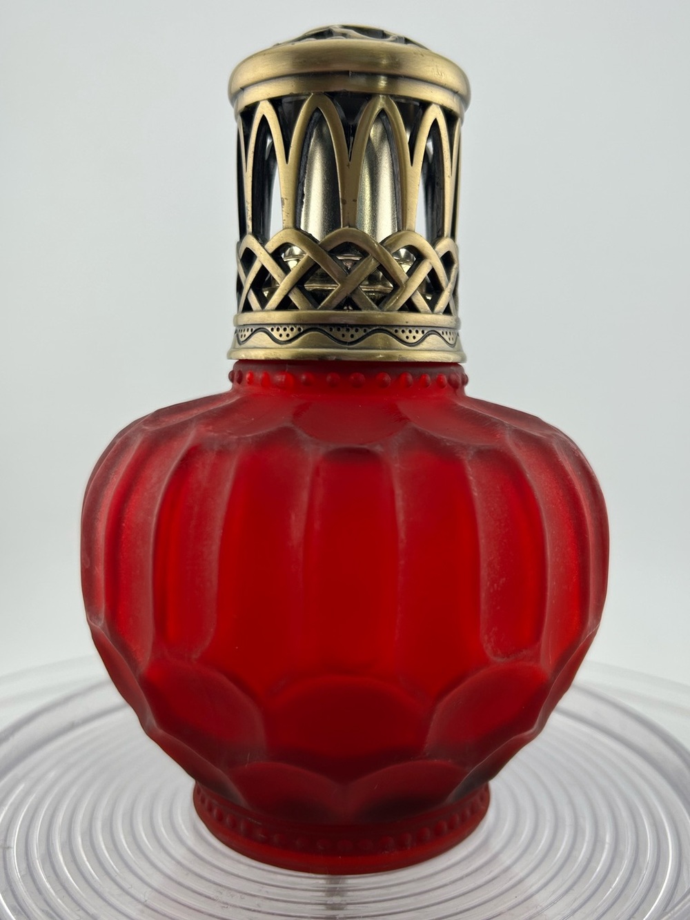 Eden Catalytic Lamp in Red Frosted Glass
